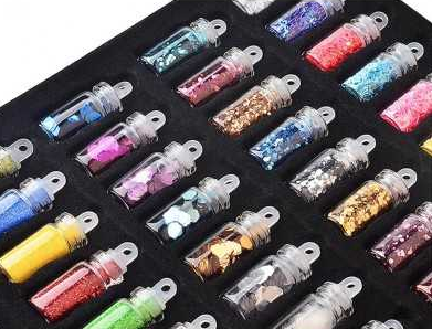 48 flesjes glittervlokkendoos
